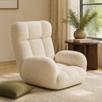 Adjustable Sherpa Floor Lounge Chair with Headrest
