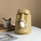Sculptural Ceramic Tissue Box Cover | Decorative Face Tissue Holder