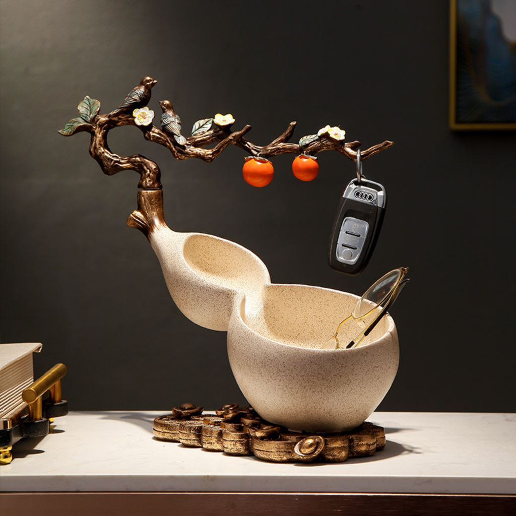 Lucky Branch Key Holder & Jewelry Organizer | Decorative Entryway Tray