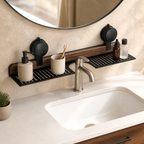 No-Drill Suction Bathroom Sink Shelf with Drainage