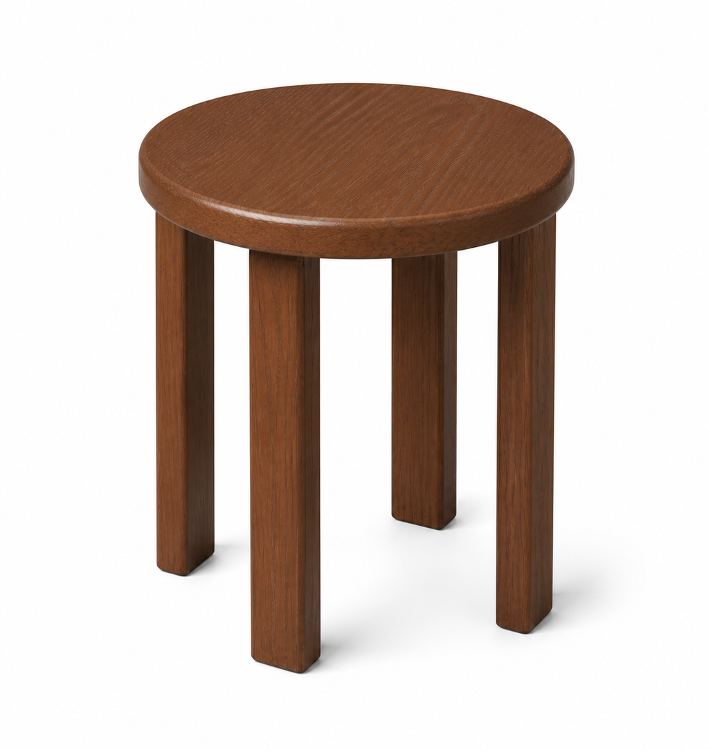 Space-Saving Nesting Stool Set with Rolling Side Table