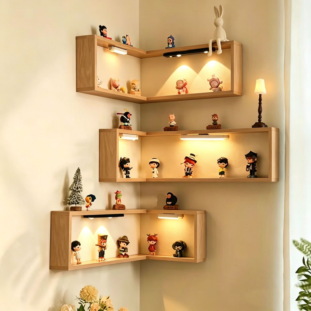 CornerFrame Wraparound Corner Wall Shelf