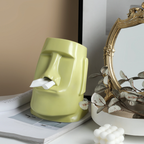 Sculptural Ceramic Tissue Box Cover | Decorative Face Tissue Holder