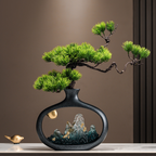 Mountain Vista Faux Bonsai Decor | Resin Landscape Sculpture