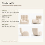 Adjustable Sherpa Floor Lounge Chair with Headrest