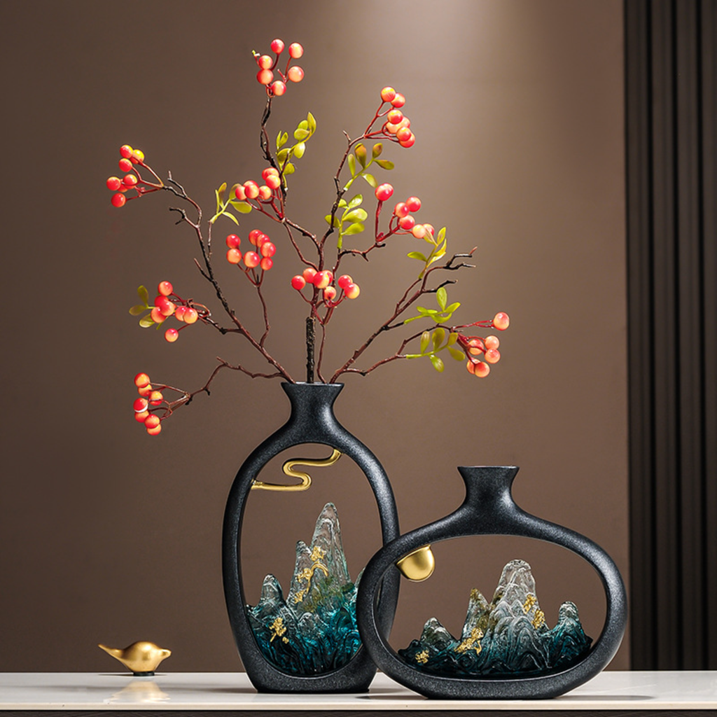 Mountain Vista Faux Bonsai Decor | Resin Landscape Sculpture