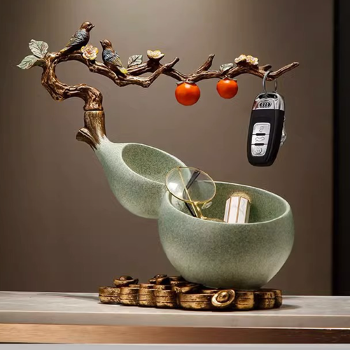 Lucky Branch Key Holder & Jewelry Organizer | Decorative Entryway Tray