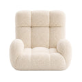 Adjustable Sherpa Floor Lounge Chair with Headrest