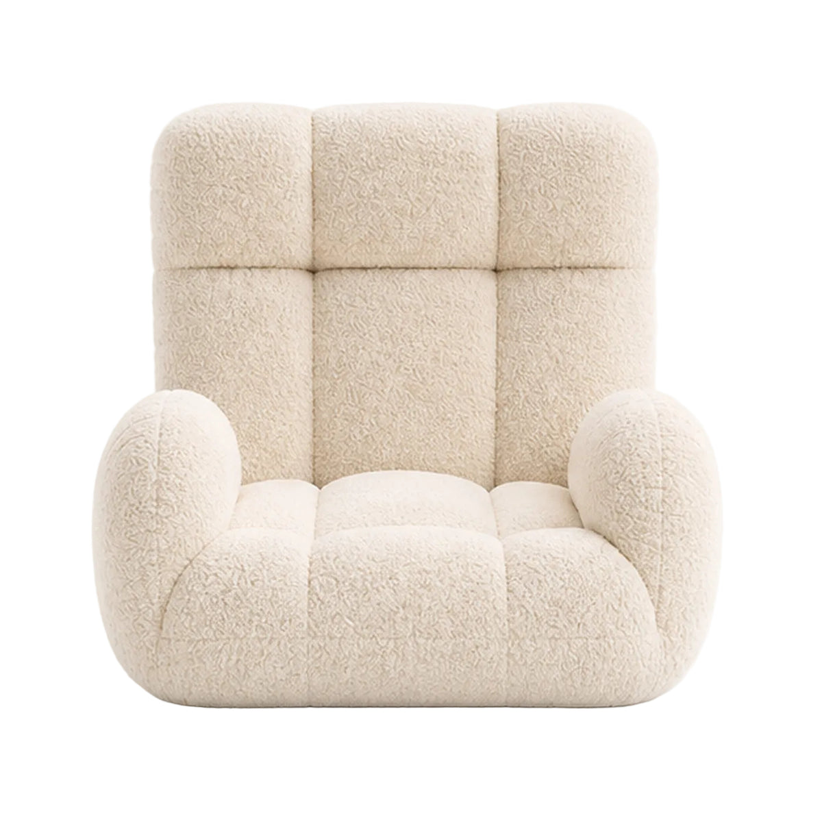 Adjustable Sherpa Floor Lounge Chair with Headrest