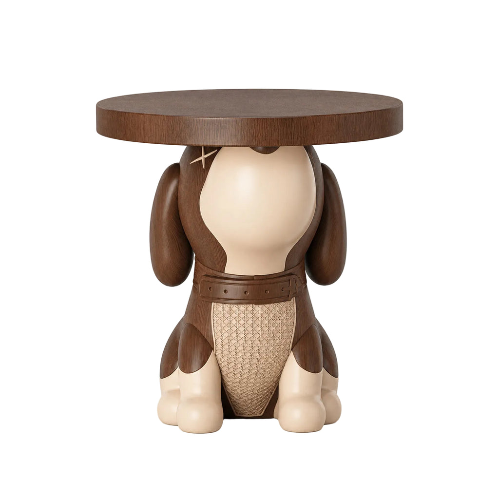 Dog-Shaped Side Table with Bluetooth Speaker & Coin Bank