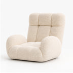 Adjustable Sherpa Floor Lounge Chair with Headrest