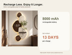 Modern Digital Wall Clock with Shelf, Vase & Backlight