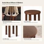 Space-Saving Nesting Stool Set with Rolling Side Table