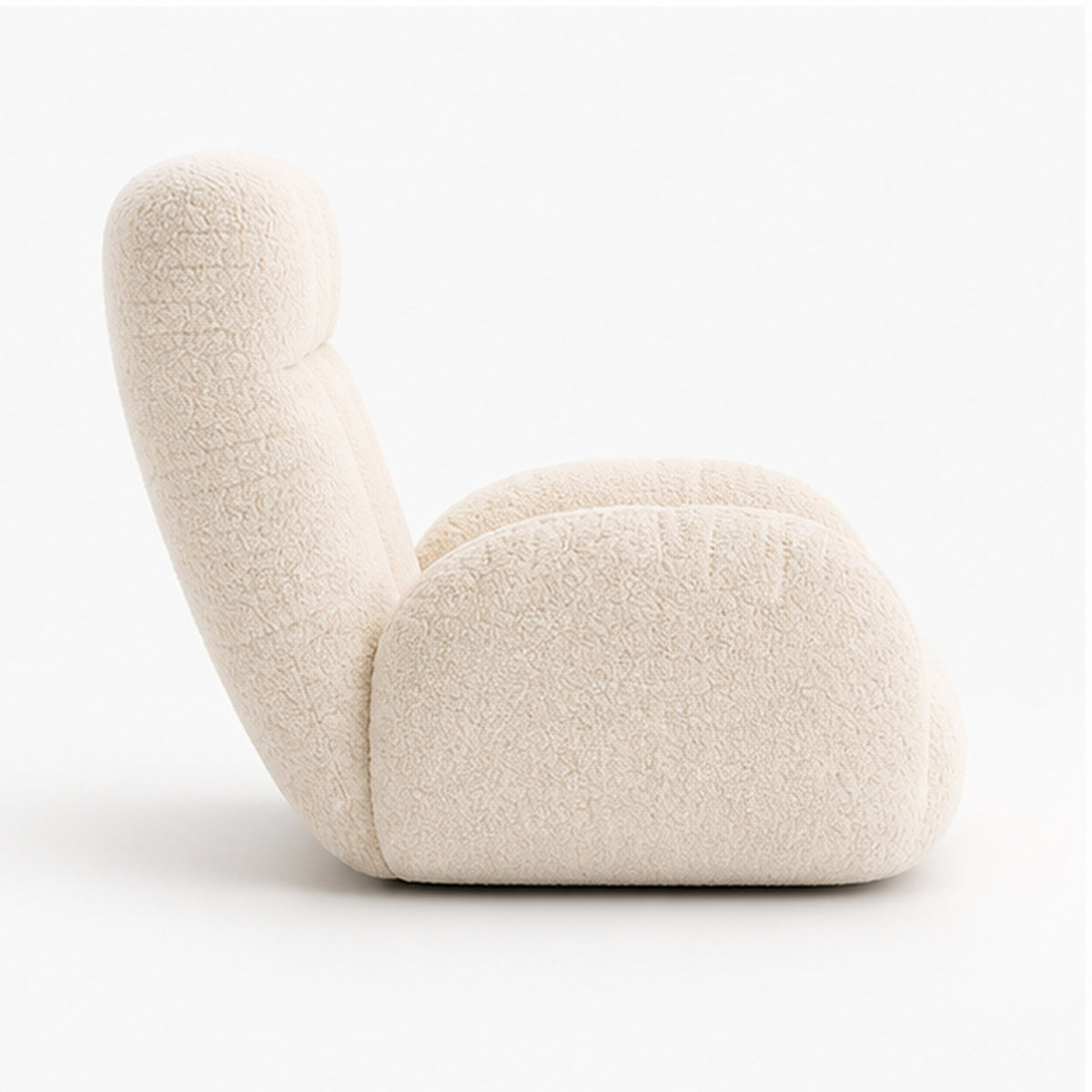 Adjustable Sherpa Floor Lounge Chair with Headrest
