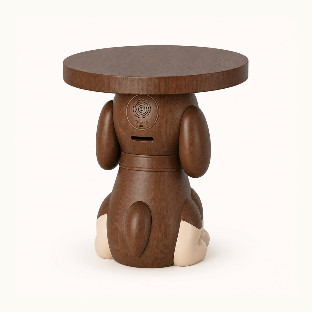 Dog-Shaped Side Table with Bluetooth Speaker & Coin Bank