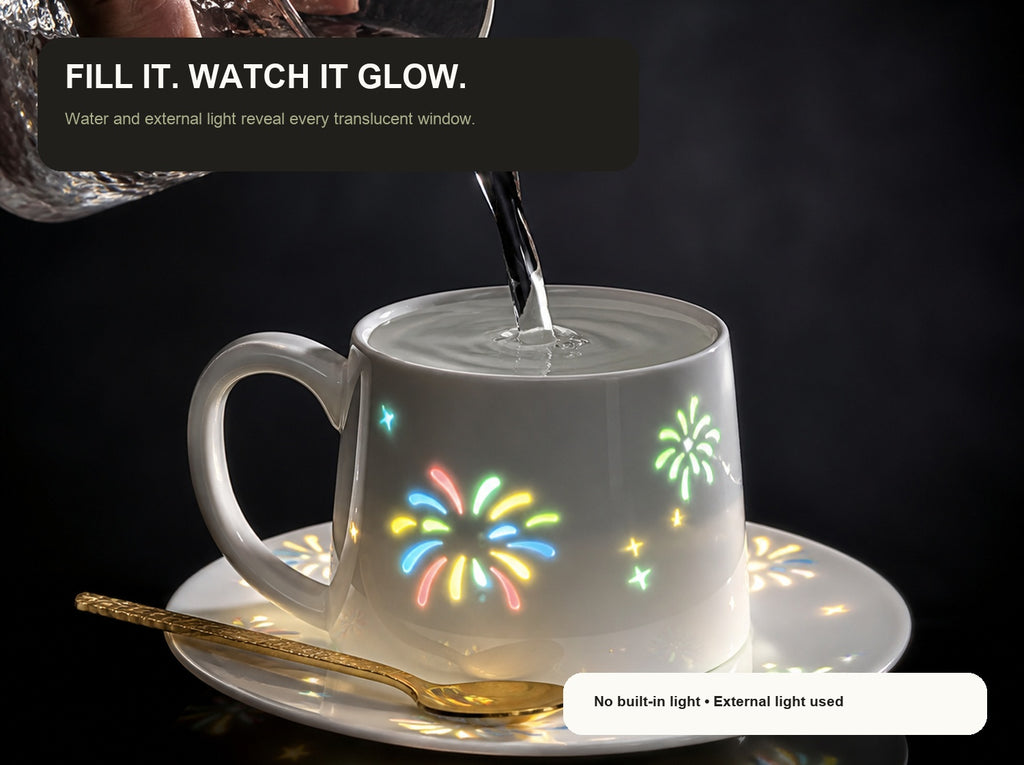 Starlight Jingdezhen Linglong Porcelain Cup Gift Set