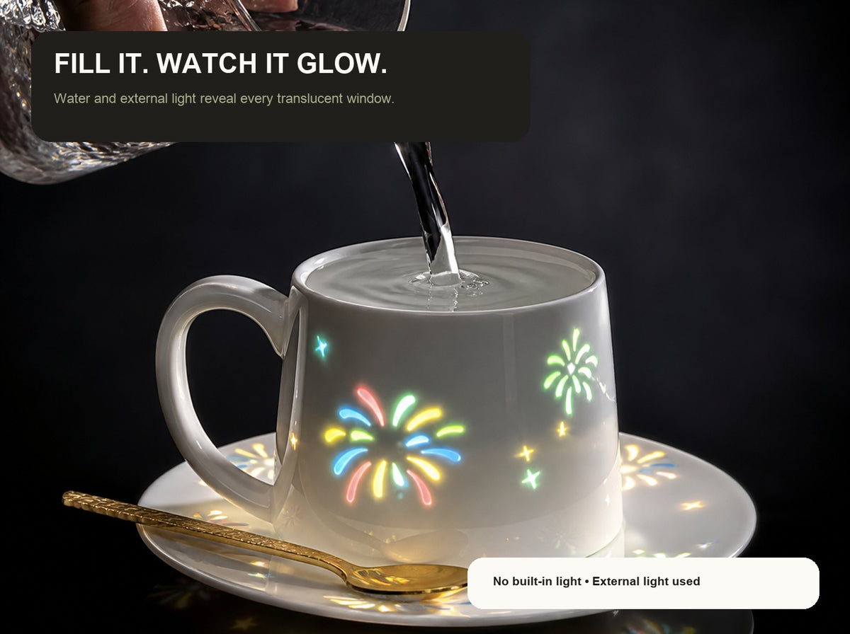 Starlight Jingdezhen Linglong Porcelain Cup Gift Set