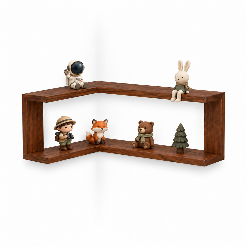 CornerFrame Wraparound Corner Wall Shelf