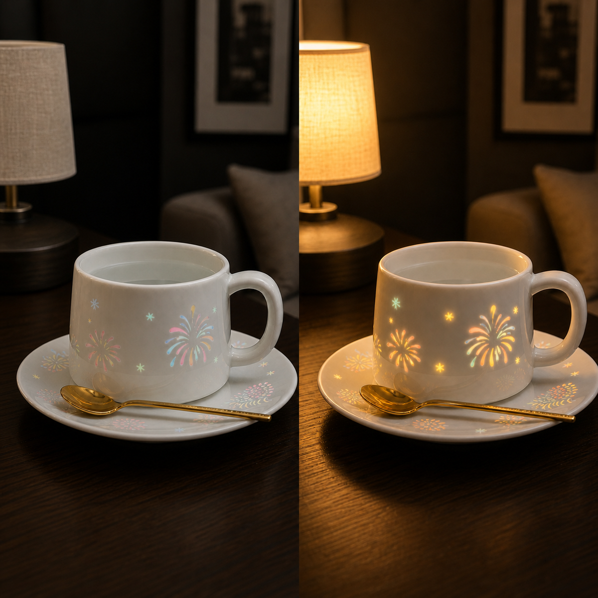 Starlight Jingdezhen Linglong Porcelain Cup Gift Set