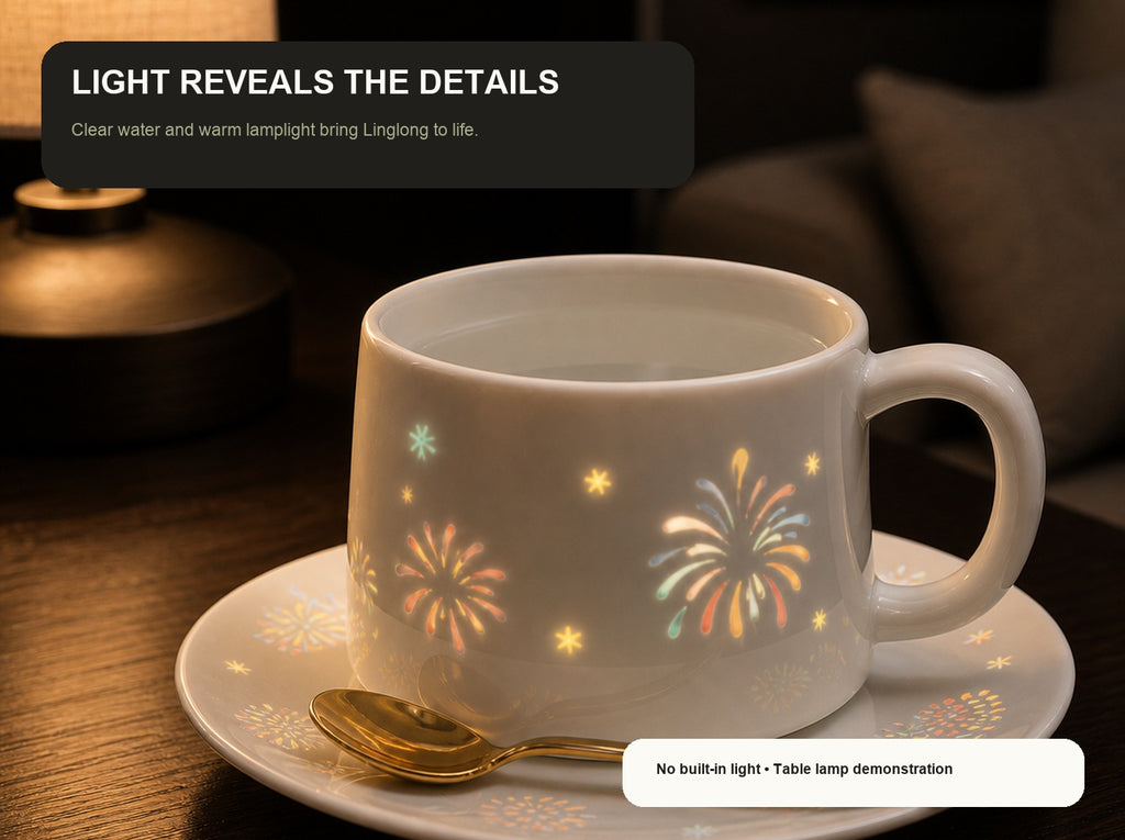 Starlight Jingdezhen Linglong Porcelain Cup Gift Set