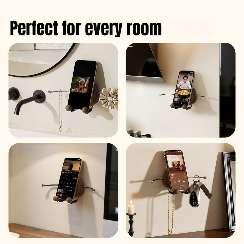 WhimPal Wall-Mounted Phone Holder & Jewelry Organizer