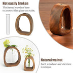 HaloBloom Walnut Propagation Vase | Modern Bud Vase