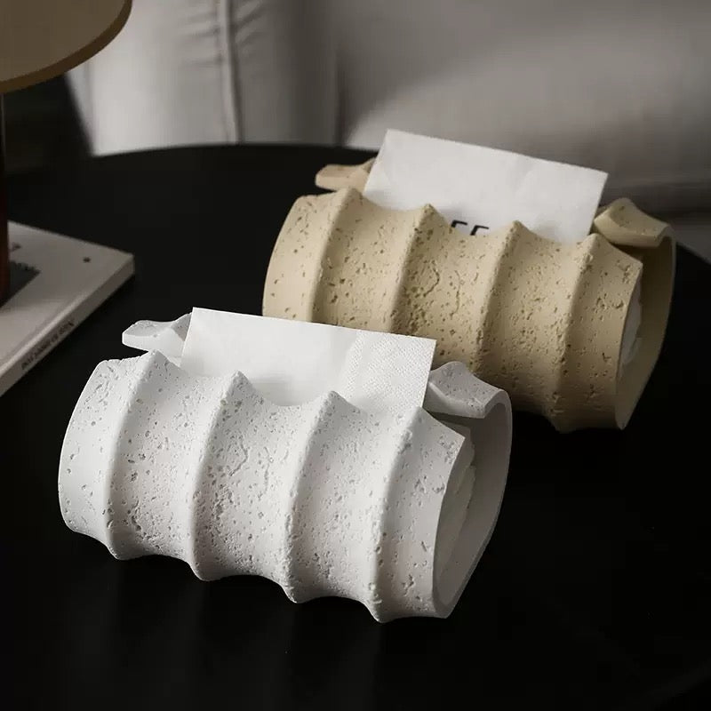 MuseForm Sculptural Resin Tissue Box Cover | Modern Décor