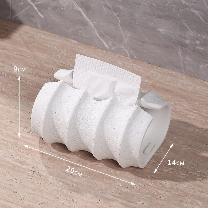 MuseForm Sculptural Resin Tissue Box Cover | Modern Décor
