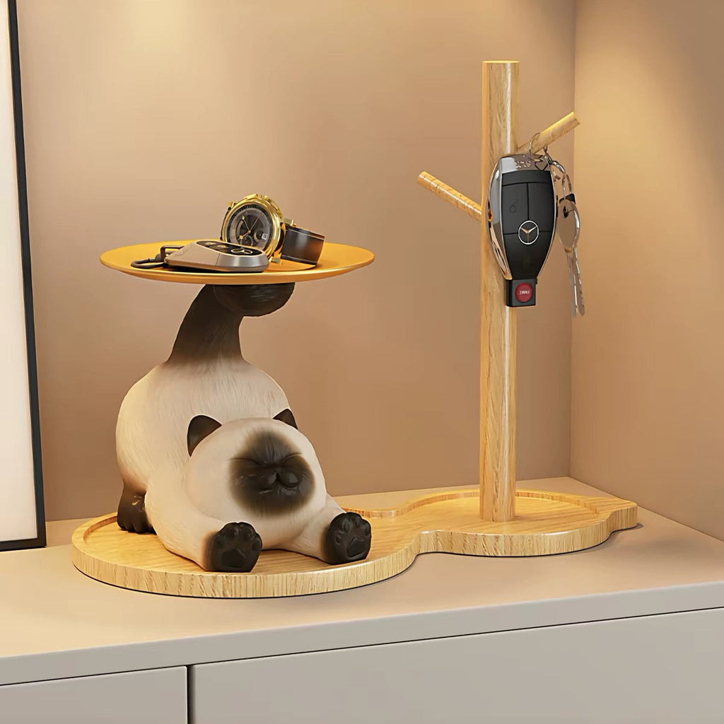Purrfect Landing Cat Entryway Organizer & Key Holder