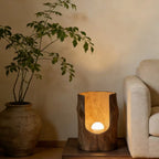 LumaWood Natural Solid Wood Accent Lamp | Sculptural Ambient Light