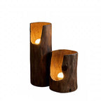 LumaWood Natural Solid Wood Accent Lamp | Sculptural Ambient Light