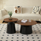 HaloNest 2-Piece Round Storage Coffee Table Set