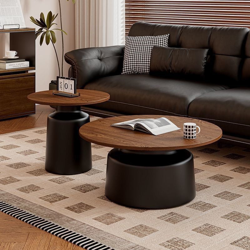 HaloNest 2-Piece Round Storage Coffee Table Set