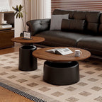 HaloNest 2-Piece Round Storage Coffee Table Set