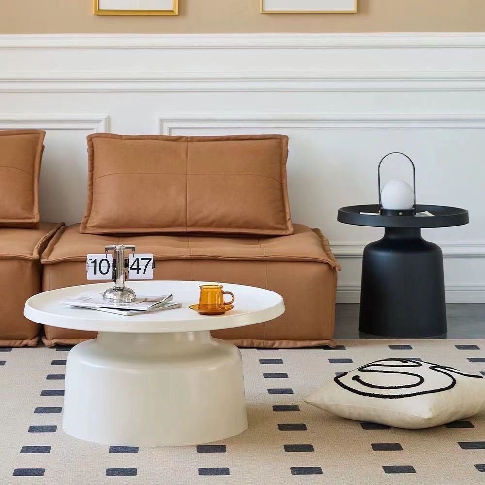HaloNest 2-Piece Round Storage Coffee Table Set