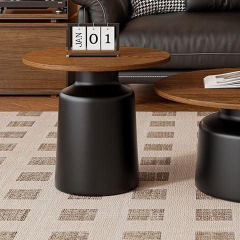 HaloNest 2-Piece Round Storage Coffee Table Set