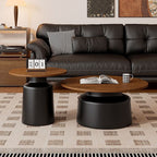HaloNest 2-Piece Round Storage Coffee Table Set