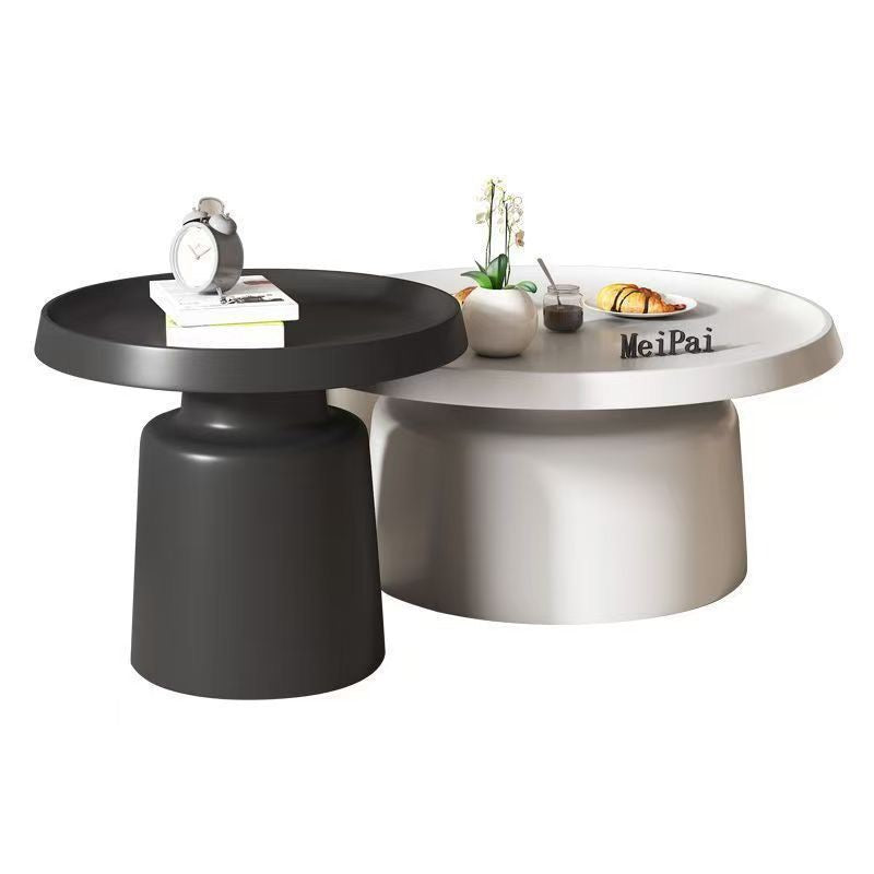 HaloNest 2-Piece Round Storage Coffee Table Set
