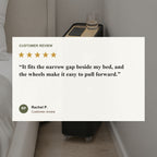 Slim Rolling Side Table with Touch Light and Storage